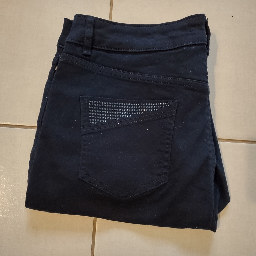 Woolworths Women's Classic Collection Solid Blue Pants Size 12